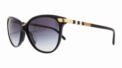 NWT Burberry Sunglasses BE 4216F 3001/8G Black / Gray Gradient 57 mm 30018G NIB